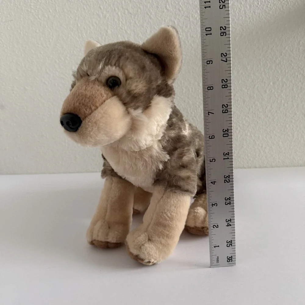 Wild Republic Sitting Grey Timber Wolf Plush 12